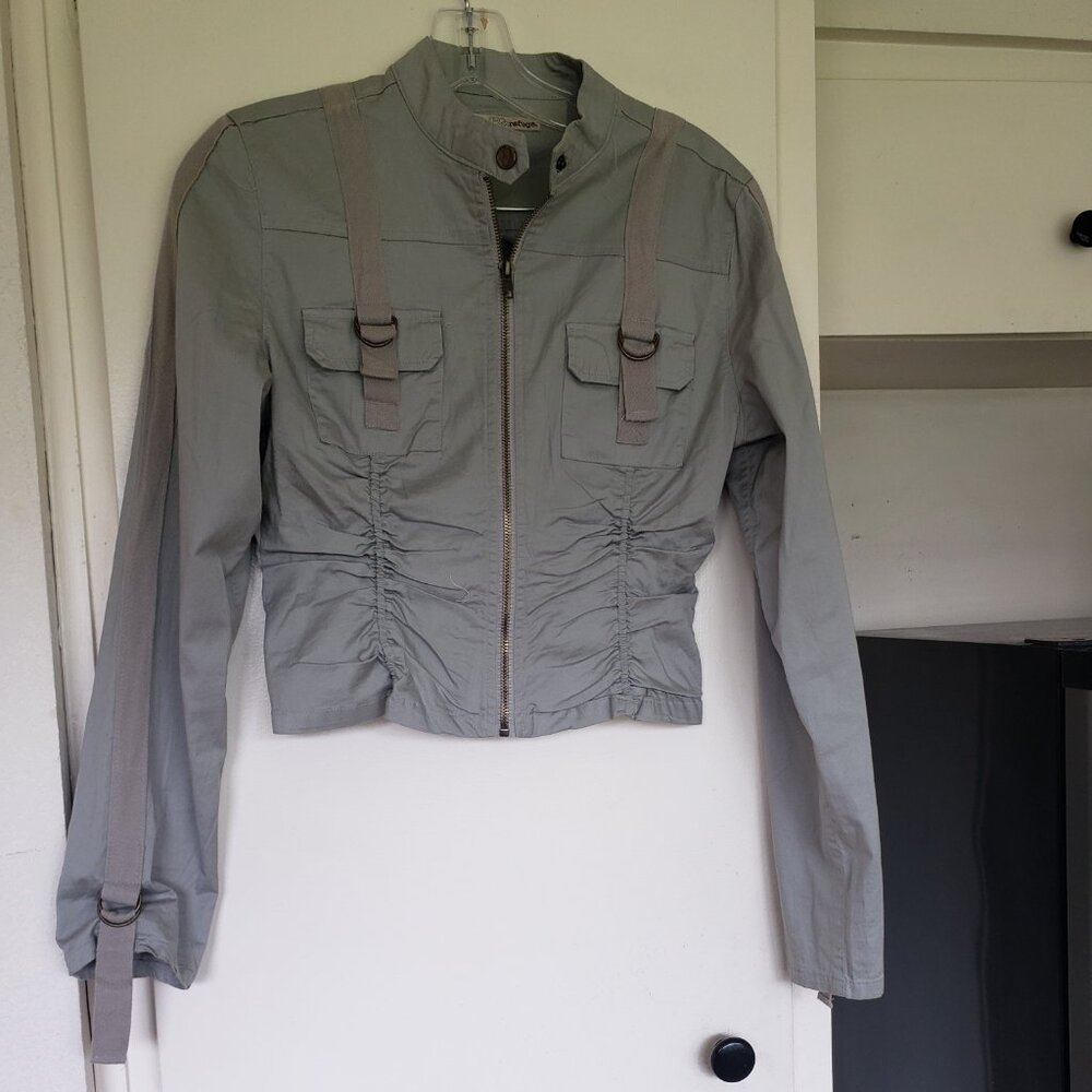 Refuge Strapy Grey Jacket Size small